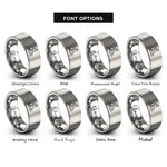 font options for inside engraving on silver mermaid on rock rings