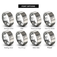 font options for inside engraving on silver mermaid on rock rings