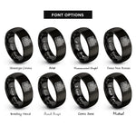 font options for inside engraving on black mesa butte contours rings