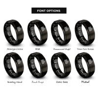 font options for inside engraving on black mesa butte contours rings