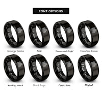 font options for inside engraving on black mesa butte contours rings