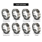 font options for inside engraving on gray mesa butte contours rings