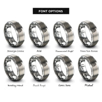 font options for inside engraving on gray mesa butte contours rings