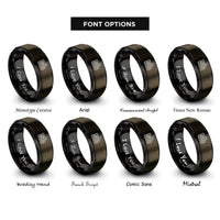 font options for inside engraving on gunmetal & black mesa butte contours rings