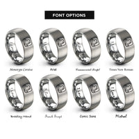 font options for inside engraving on grey mesa butte rings