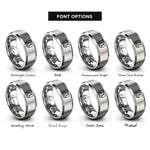 font options for inside engraving on grey mesa butte rings