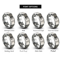 font options for inside engraving on grey mesa butte rings