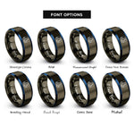 font options for inside engraving on gunmetal & blue mesa butte rings