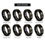 font options for inside engraving on gunmetal & black mesh wheel rings