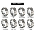 font options for inside engraving on gray meteor rings