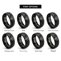font options for inside engraving on black meter needles rings