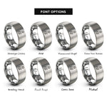 font options for inside engraving on silver mic cable rings