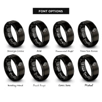 font options for inside engraving on black mic pop filter rings