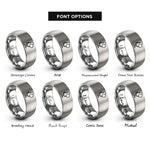 font options for inside engraving on silver mic pop filter rings
