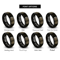 font options for inside engraving on gunmetal & black mic pop filter rings