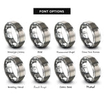 font options for inside engraving on silver mic stand rings