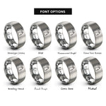 font options for inside engraving on grey michigan peninsula rings