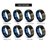 font options for inside engraving on gunmetal & blue microcentrifuge tube rings