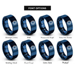 font options for inside engraving on blue microchip cpu rings