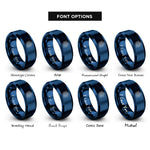 font options for inside engraving on blue microchip over traces rings
