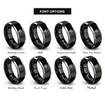 font options for inside engraving on black & gray microphone mount rings