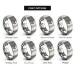 font options for inside engraving on silver microphone mount rings