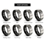 font options for inside engraving on black & grey microplane zester rings