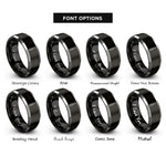 font options for inside engraving on black & silver microplane zester rings