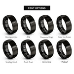 font options for inside engraving on black microplane zester rings