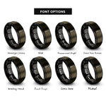 font options for inside engraving on gunmetal & black microplane zester rings