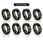 font options for inside engraving on gunmetal & blue microscope rings
