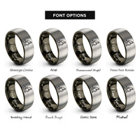 font options for inside engraving on gunmetal & gray microscope rings