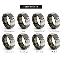 font options for inside engraving on gunmetal & gray microscope rings