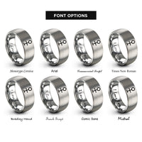 font options for inside engraving on grey midheaven rings