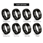 font options for inside engraving on black midi keyboard controller rings