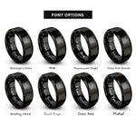 font options for inside engraving on black midi keyboard controller rings