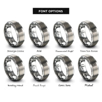 font options for inside engraving on grey midi keyboard controller rings