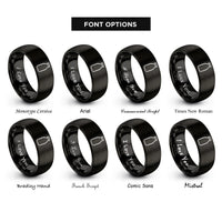 font options for inside engraving on black milk bottle rings