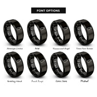 font options for inside engraving on black milk bottle rings
