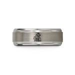 stylish rings for her – gray tungsten fenrir wolf wedding band
