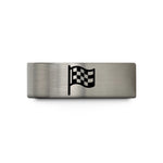 tungsten bands for her – silver tungsten checkered flag wedding band