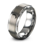 Minimalist Wedding Rings for Women – silver tungsten laurel branch ring