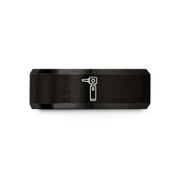 simple wedding bands her – black tungsten otoscope wedding band