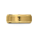 unisex wedding band styles – gold tungsten otoscope wedding band