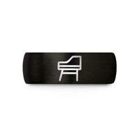 engraved wedding ring her – black tungsten piano bench wedding band