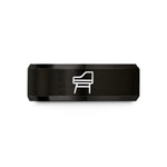 engraved wedding ring her – black tungsten piano bench wedding band
