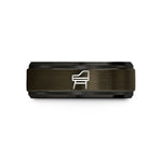 simple wedding bands couples – gunmetal & black tungsten piano bench wedding band