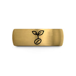 modern wedding rings her – gold & silver tungsten sprouting seed wedding band