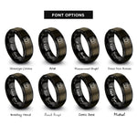 font options for inside engraving on gunmetal & black mirrorless camera rings