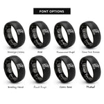 font options for inside engraving on black miter saw rings